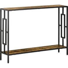 Brown Console Tables Homcom Industrial Rustic Brown Console Table 58.9x269.2cm