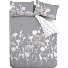 Catherine Lansfield Meadowsweet Duvet Cover Pink, Grey (200x200cm)