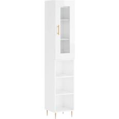 Irons Cabinets vidaXL Engineered Wood White High Gloss Storage Cabinet 34.5x180cm