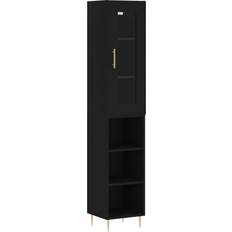 Irons Storage Cabinets vidaXL Engineered Wood Black Storage Cabinet 34.5x180cm