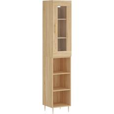 Irons Storage Cabinets vidaXL Engineered Wood Sonoma Oak Storage Cabinet 34.5x180cm