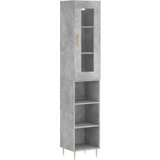 Irons Storage Cabinets vidaXL Engineered Wood Concrete Grey Storage Cabinet 34.5x180cm