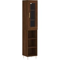 Irons Storage Cabinets vidaXL Engineered Wood Brown Oak Storage Cabinet 34.5x180cm
