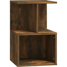 vidaXL Engineered Wood Smoked Oak Bedside Table 35x35cm