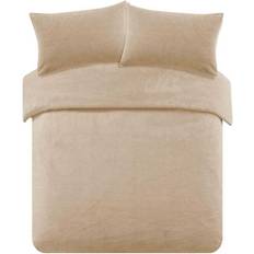 Brentfords Teddy Fleece Duvet Cover Beige (198x137cm)