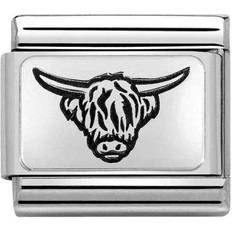 Nomination Classic Highland Cow Charm - Silver