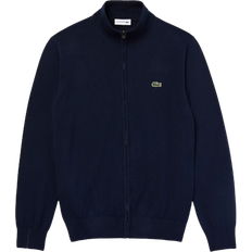 Lacoste Jumpers Lacoste Men's High-Neck Organic Zip-Up Sweater - Navy Blue