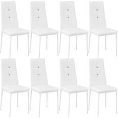 tectake 800882 White Kitchen Chair 97cm 8pcs