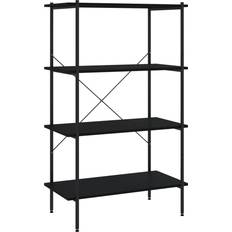 vidaXL 4 Tier Shelf Black Shelving System 80x130cm