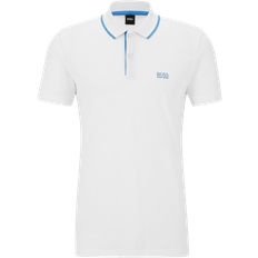 Hugo Boss Embroidered Logo Pique Polo T-shirt - White