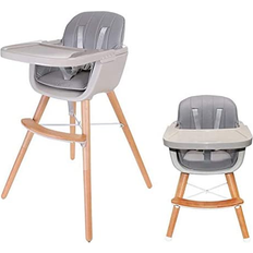 Plastic Baby Chairs Callowesse Elata 3-in-1 Wooden Highchair