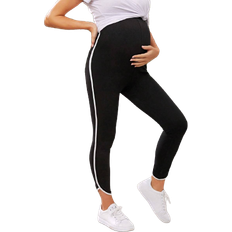 Shein Maternity Contrast Binding Curved Hem Leggings