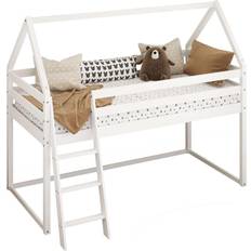 CrazyPriceBeds Kids Eli Mid Sleeper Cabin Loft Bed with Underbed Storage Space 38.2x81.5"