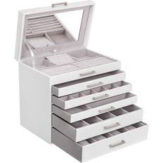 Songmics 5 Drawers Jewellery Box - White