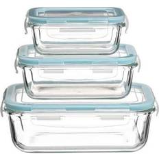 Northix 5five Glass Square Storage Clip Top Box Food Container