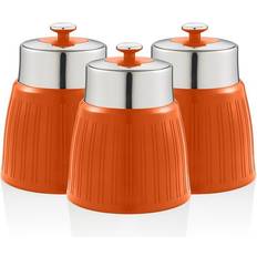 Orange Kitchen Containers Swan Orange Retro Kitchen Container 3pcs