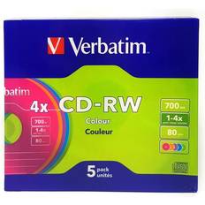 Verbatim CD-RW 80 min 4x Slim Case 5pk