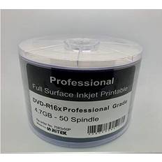 Ritek 50 x Professional White Inkjet Printable DVD R