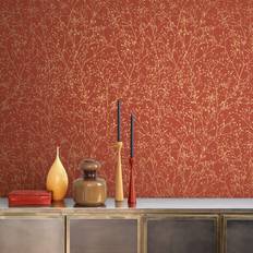 Graham & Brown Wallpapers Graham & Brown Gypsophila Floral Wallpaper Orange One Size