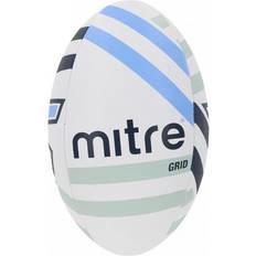 Rugby Balls Mitre Grid Rugby Ball white/black/blue