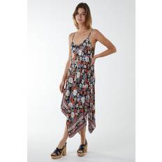 Black - Florals - Women Dresses Blue Vanilla womens hanky hem cami strap dress