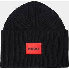 Hugo Boss Red Headgear Hugo Boss men's xaff beanie hat, black