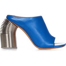 Off-White Runway Spring high-heel mules women Leather/Leather/Leather Blue