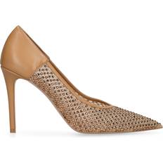 Stella McCartney 100mm Hohe Pumps Aus Mesh-material Iconic“ Kamelhaarfarben 38.5