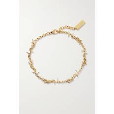 Saint Laurent Cassandre Chain Bracelet Womens Yellow Gold