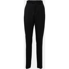 Women - Wool Trousers Bottega Veneta Sartorial high-rise wool slim pants black