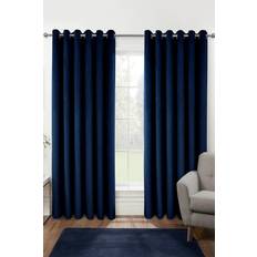 Blue Curtains Homescapes Thermal 117x183cm