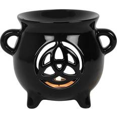 Black Oil Lamps Something Different Triquetra Cut-Out Cauldron Ceramic Oil Lamp