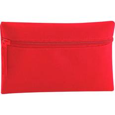 Red Pencil Case Quadra Classic Zip Up Pencil Case Pack of 2 Red One Size