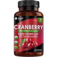New Leaf Products Cranberry Tablets 120 Triple Strength 30,000Mg
