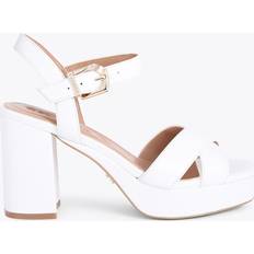 Platform - Women Heeled Sandals Carvela Serafina Platform Heel Sandals White