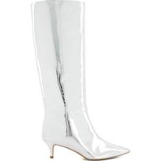 Silver - Women High Boots Dune London 'Smooth' Knee High Boots Silver