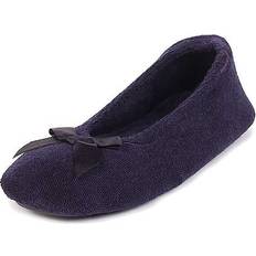 Totes Terry Ballerina Slippers Blue