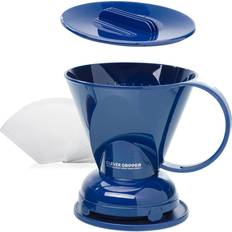 Blue Filter Holders Clever Coffee Dripper Filters, Large Barista's Choice Safe BPA Free PlasticIncludes 100