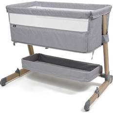 Babylo Co Sleeper Crib, Grey/Wood