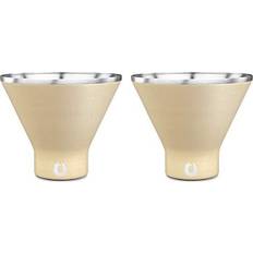 Gold Cocktail Glasses Snowfox Elegance Collection Insulated Martini Cocktail Glass