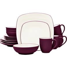 Red Dinner Sets Noritake Colorwave Square Dinner Set 16pcs