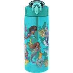 Zak Designs The Little Mermaid Live 25 ounce Reusable Plastic Water Bottle with Straw Ariel and Sisters