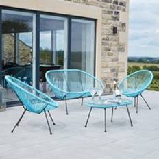 Pacific Lifestyle Rio PU Outdoor Lounge Set, Table incl. 2 Chairs
