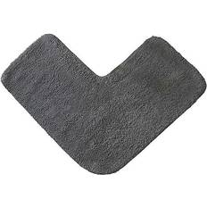 Grey Non-Slip Bath Mats Allure Bath Fashions Marvel X Corner Shower Mat