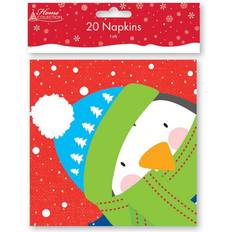 The Home Fusion Company Kids Christmas Party Tableware Napkins Plates Table Cover Xmas Santa/Napkins