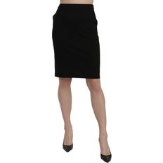 Men - Wool Skirts Gianfranco Ferre GF Ferre Black Pencil Knee Length Straight Skirt IT40