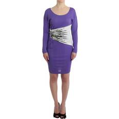 Roberto Cavalli Cavalli Purple longsleeved dress IT44