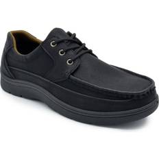 Aston Marc Men's Newport Nubuck Boat Shoes Black Black