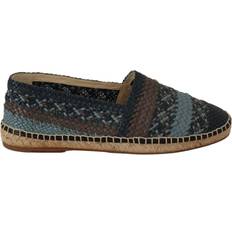 Dolce & Gabbana Blue Gray Slip On Buffalo Espadrille Shoes EU40/US7