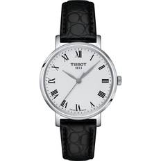 Tissot Leather - Women Wrist Watches Tissot Everytime Black Leather T143.210.16.033.00
